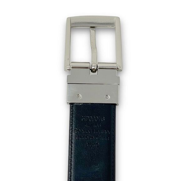 Perry Ellis Reversible Leather Black Brown Belt Men's Size 42 - Picture 7 of 9